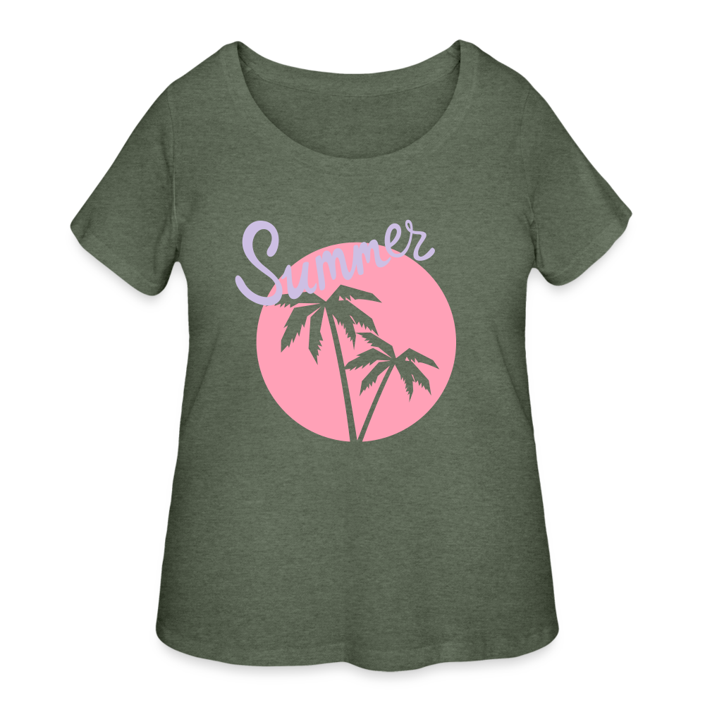 Women’s Curvy T-Shirt - heather military green