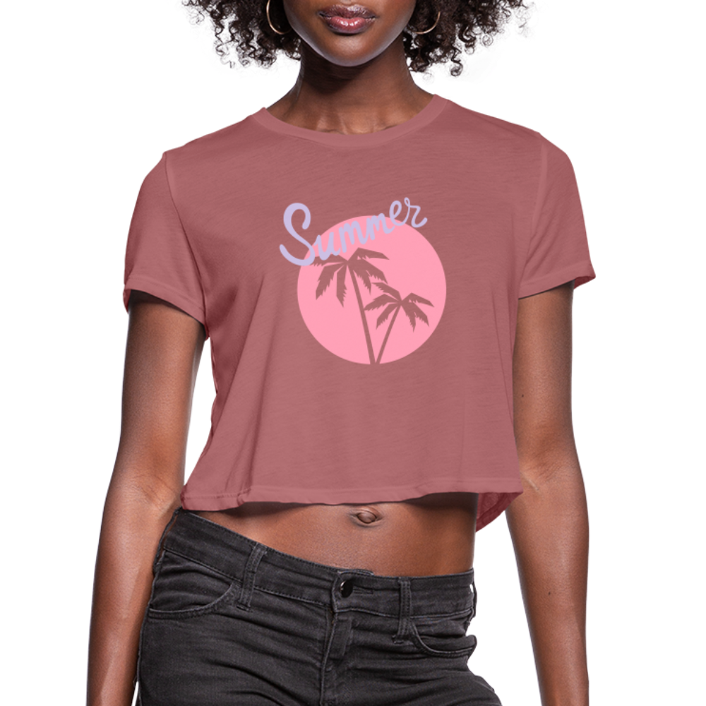 Women's Cropped T-Shirt - mauve