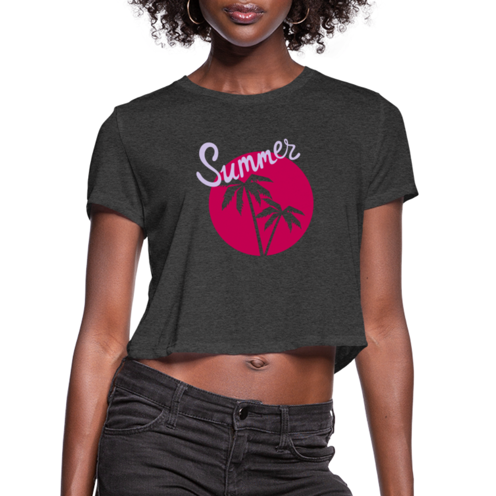 Women's Cropped T-Shirt - deep heather