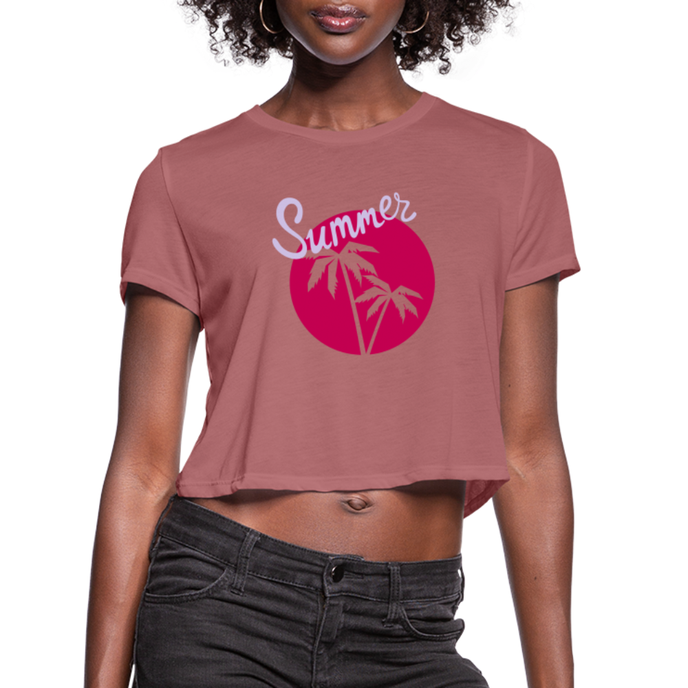 Women's Cropped T-Shirt - mauve