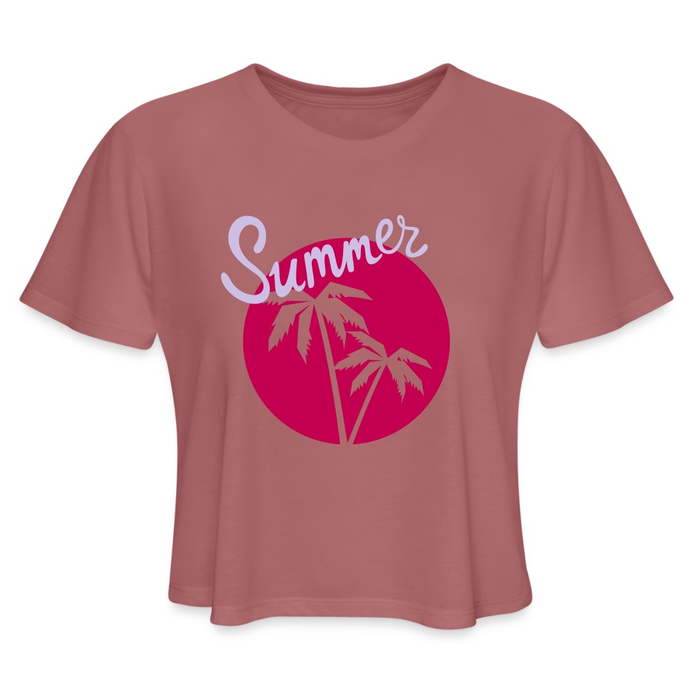 Women's Cropped T-Shirt - mauve