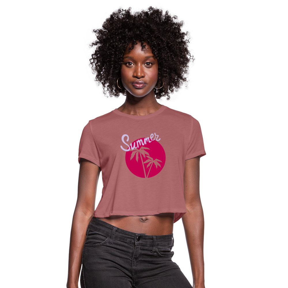 Women's Cropped T-Shirt - mauve