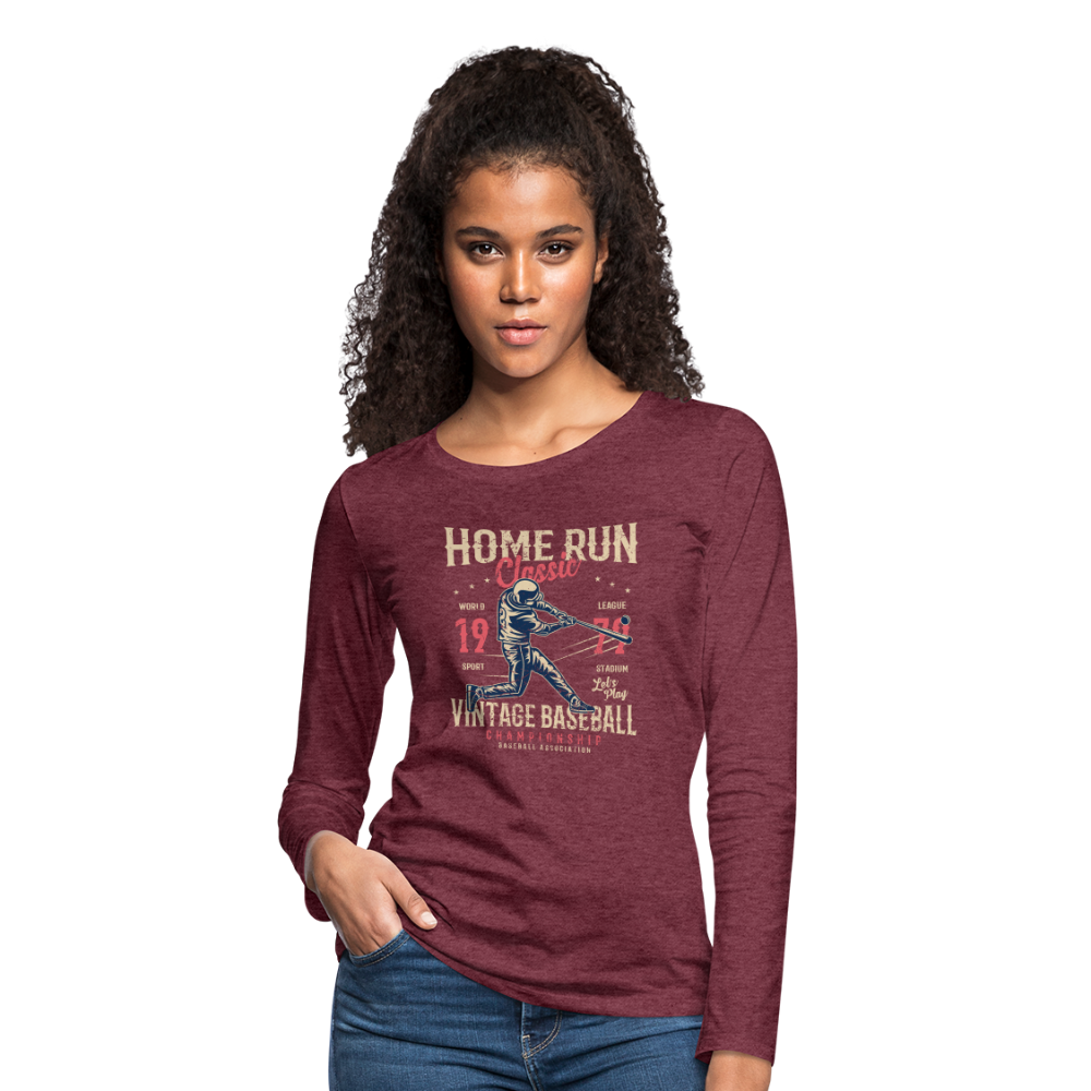 Women's Premium Long Sleeve T-Shirt - heather burgundy