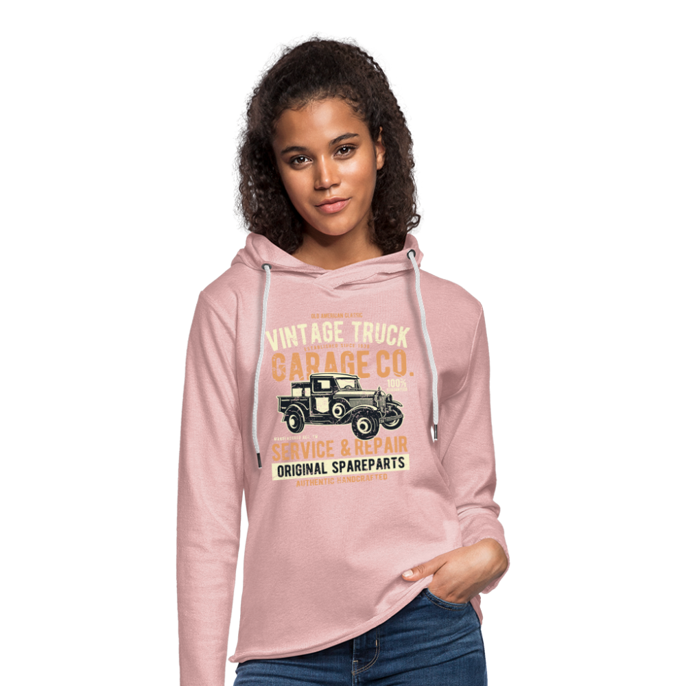 Unisex Lightweight Terry Hoodie - cream heather pink