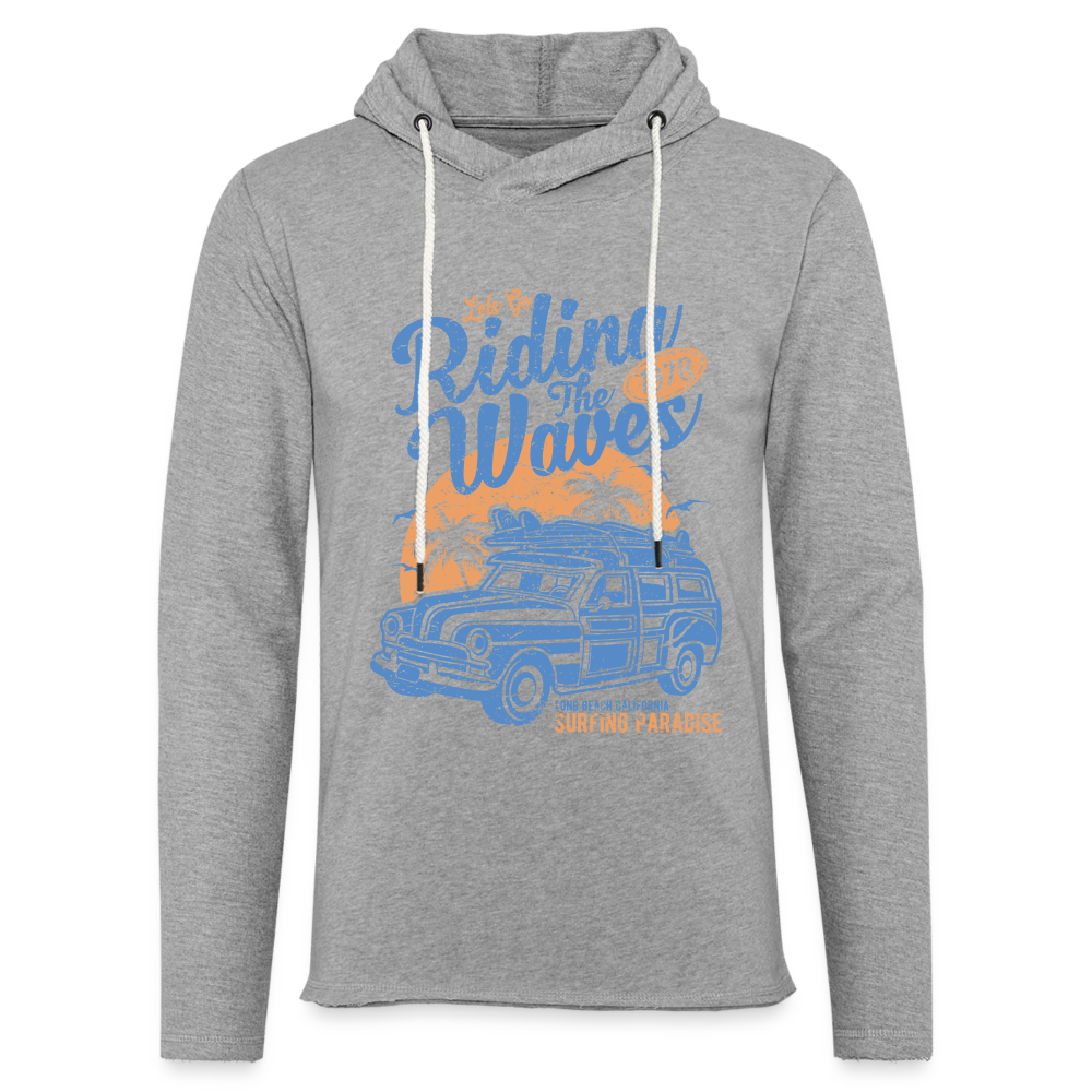 Unisex Lightweight Terry Hoodie - heather gray