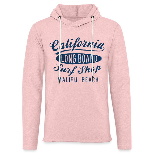 Unisex Lightweight Terry Hoodie - cream heather pink