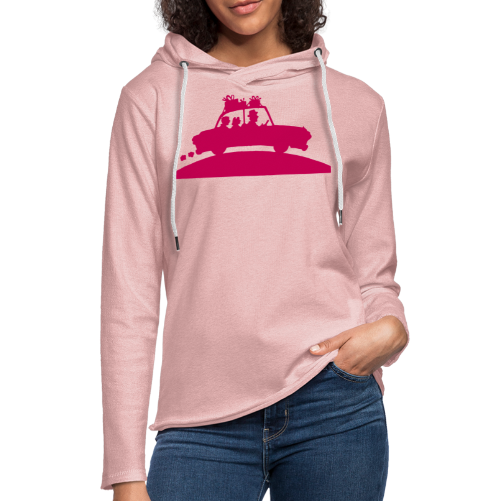 Unisex Lightweight Terry Hoodie - cream heather pink