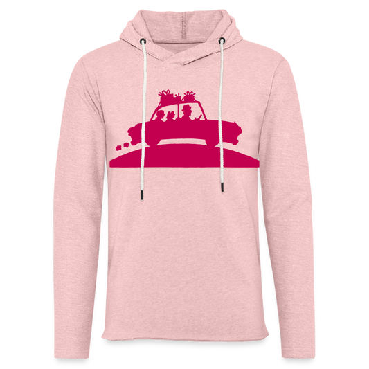 Unisex Lightweight Terry Hoodie - cream heather pink