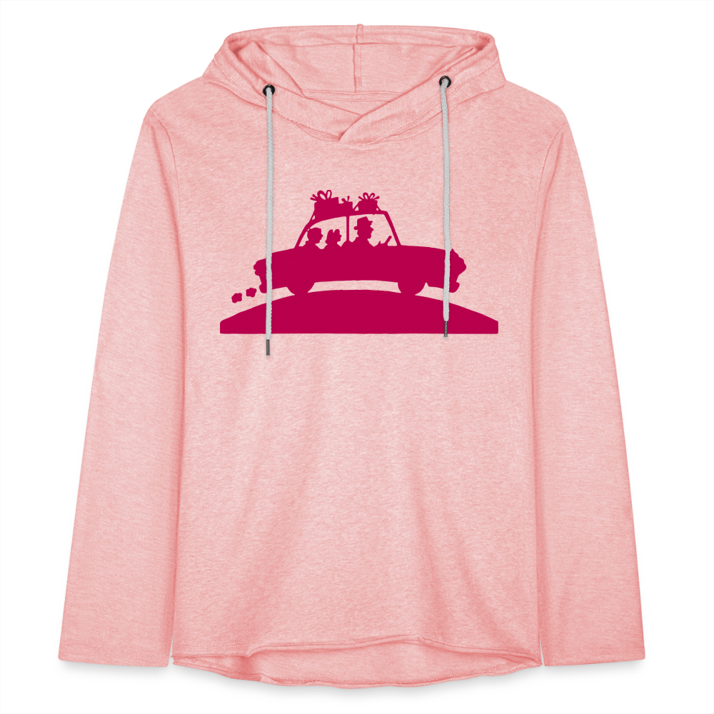 Unisex Lightweight Terry Hoodie - cream heather pink