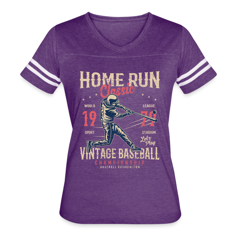 Women’s Vintage Sport T-Shirt - vintage purple/white