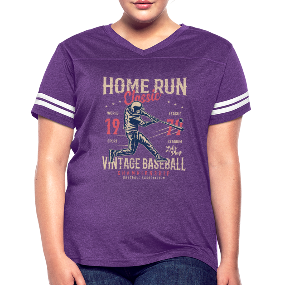 Women’s Vintage Sport T-Shirt - vintage purple/white