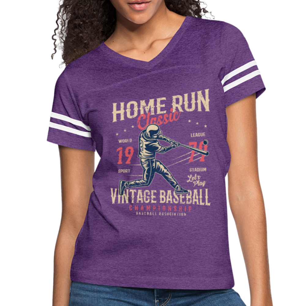 Women’s Vintage Sport T-Shirt - vintage purple/white