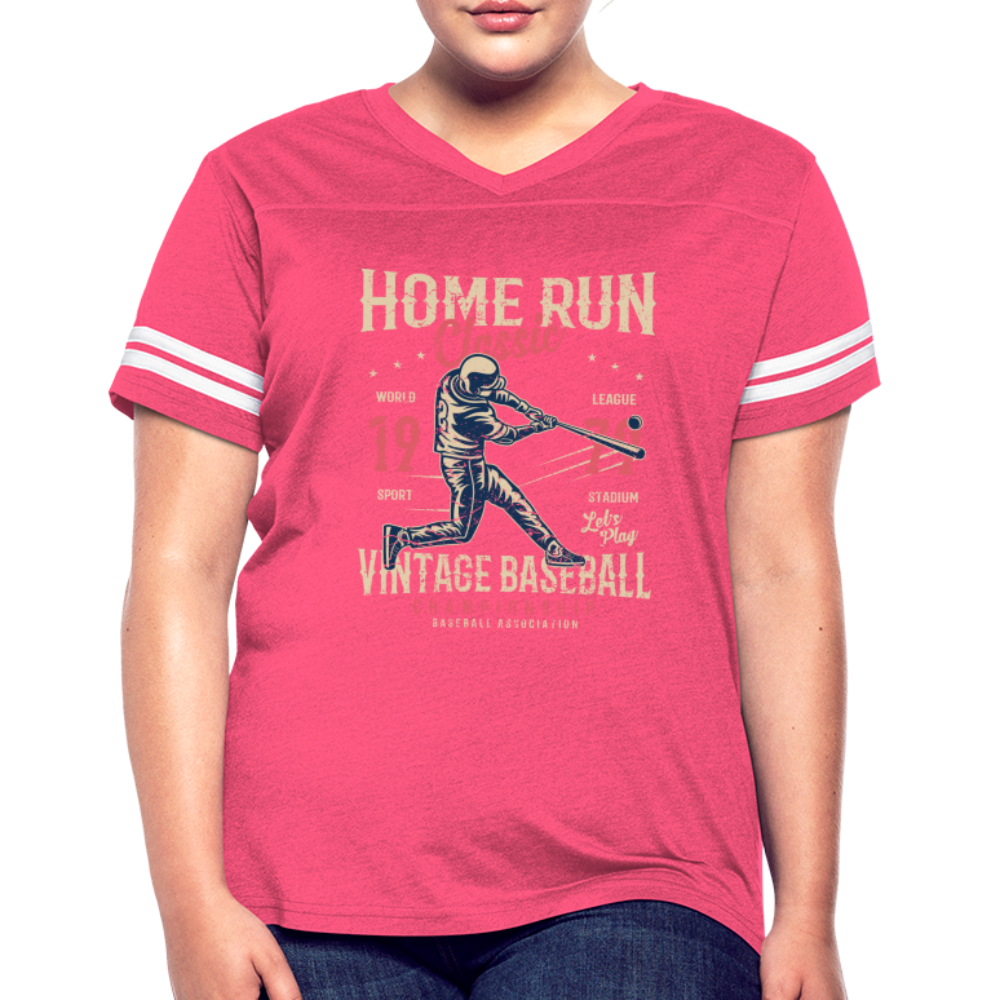 Women’s Vintage Sport T-Shirt - vintage pink/white