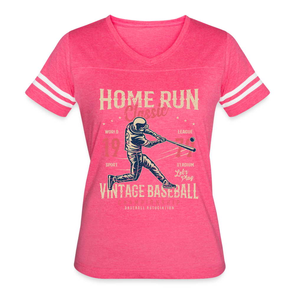 Women’s Vintage Sport T-Shirt - vintage pink/white