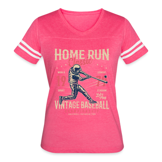 Women’s Vintage Sport T-Shirt - vintage pink/white