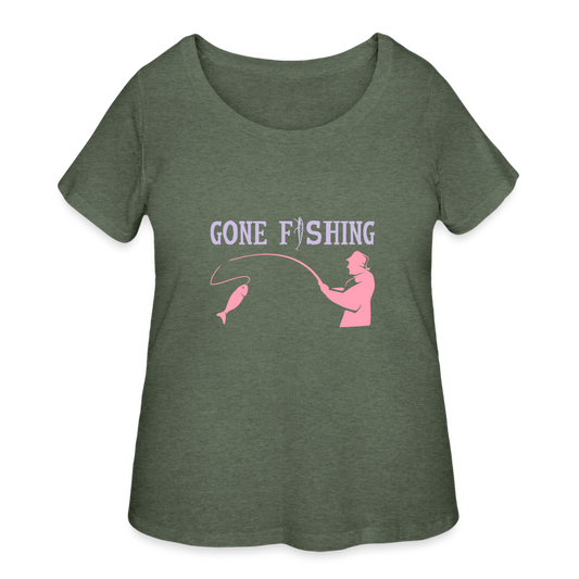 Women’s Curvy T-Shirt - heather military green