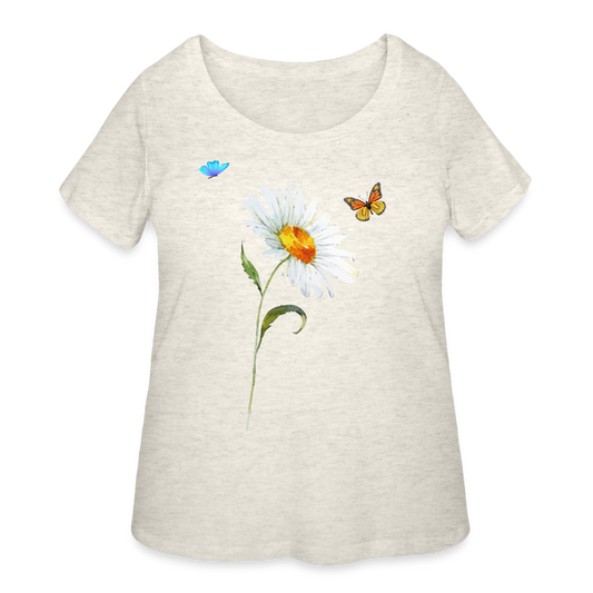 Women’s Curvy T-Shirt - heather oatmeal