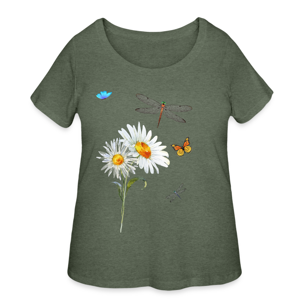 Women’s Curvy T-Shirt - heather military green