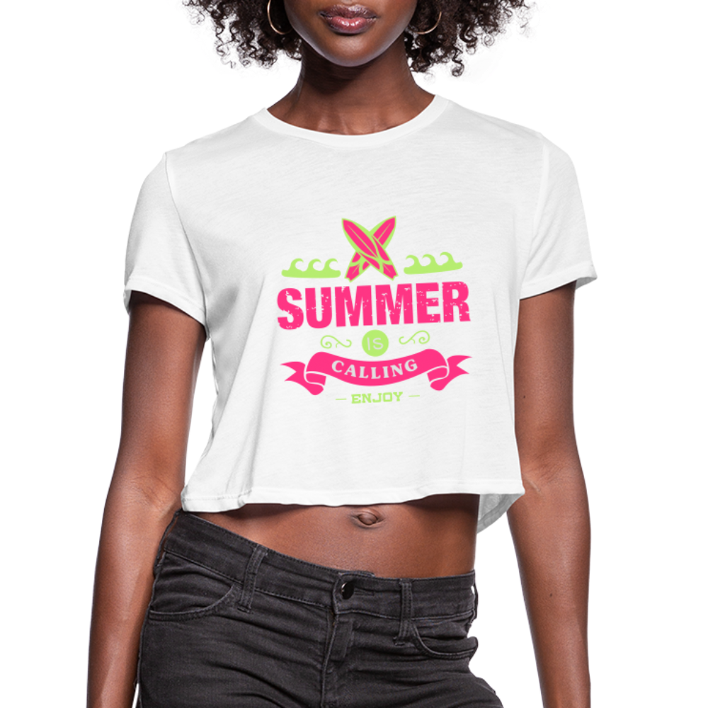 Women's Cropped T-Shirt - white