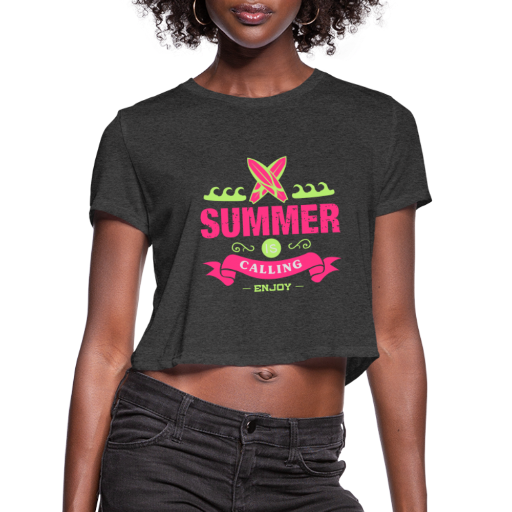 Women's Cropped T-Shirt - deep heather