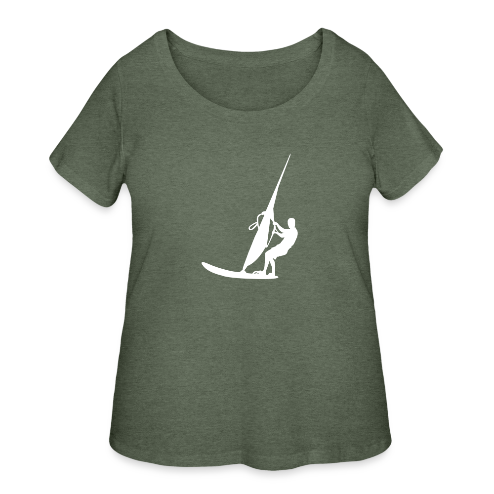 Women’s Curvy T-Shirt - heather military green