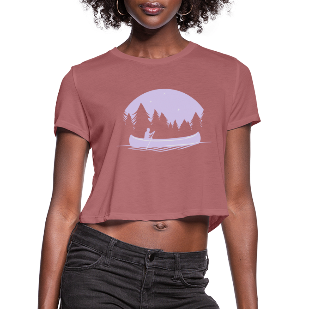 Women's Cropped T-Shirt - mauve