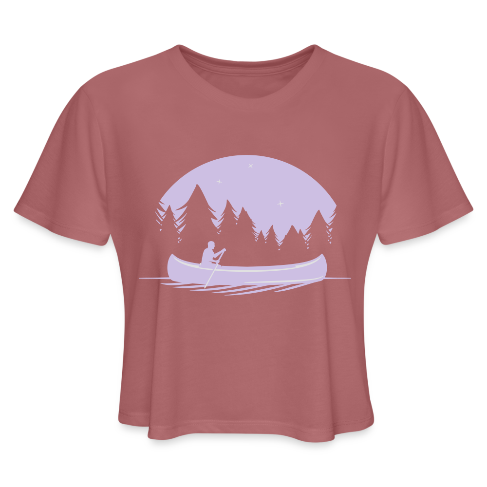 Women's Cropped T-Shirt - mauve