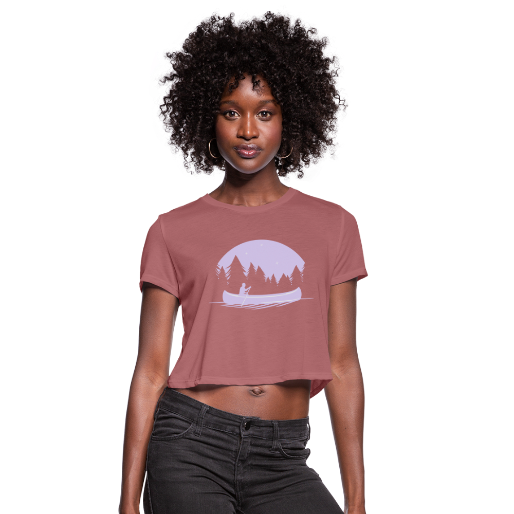 Women's Cropped T-Shirt - mauve