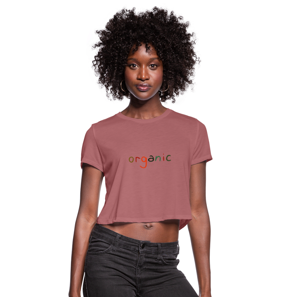 Women's Cropped T-Shirt - mauve