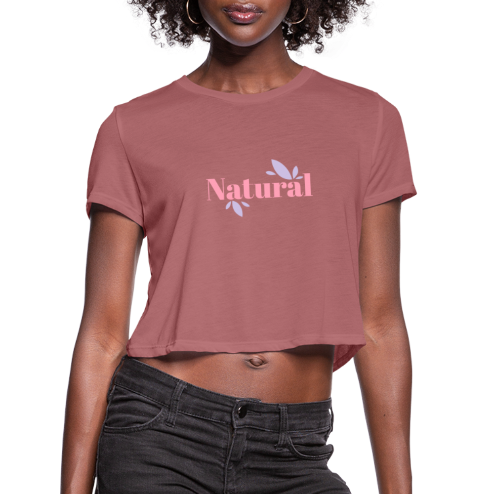 Women's Cropped T-Shirt - mauve