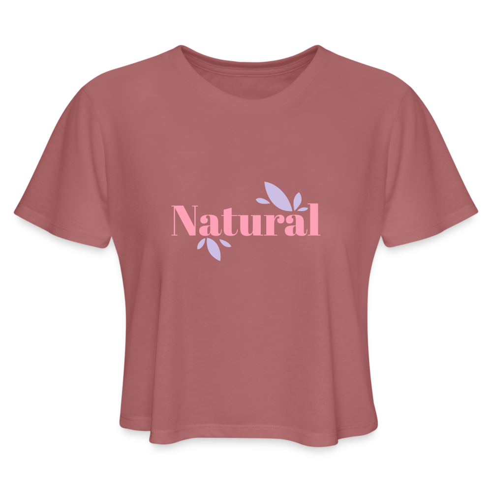 Women's Cropped T-Shirt - mauve