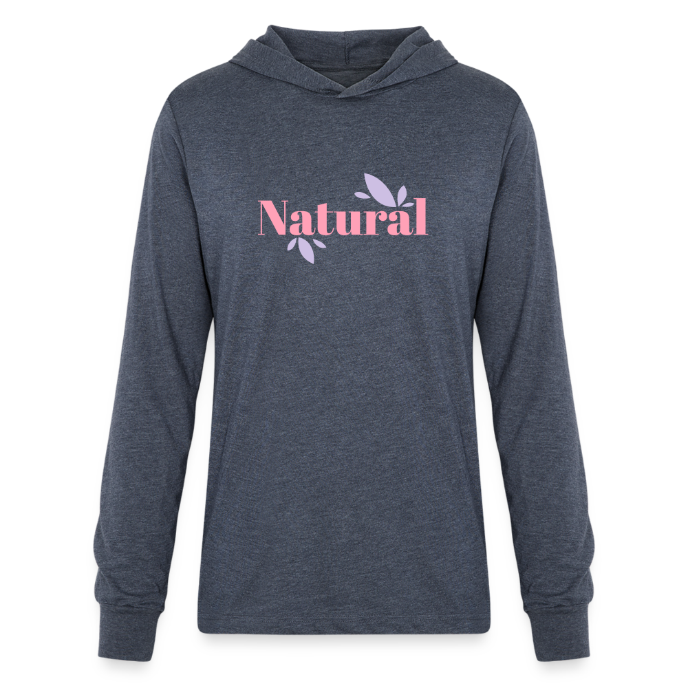 Unisex Long Sleeve Hoodie Shirt - heather navy