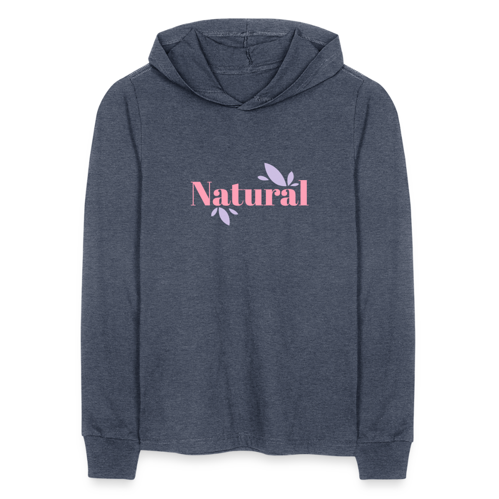 Unisex Long Sleeve Hoodie Shirt - heather navy