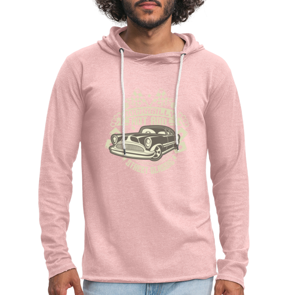 Unisex Lightweight Terry Hoodie - cream heather pink