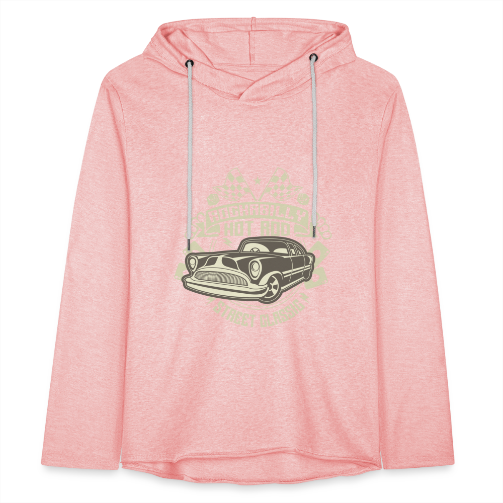 Unisex Lightweight Terry Hoodie - cream heather pink