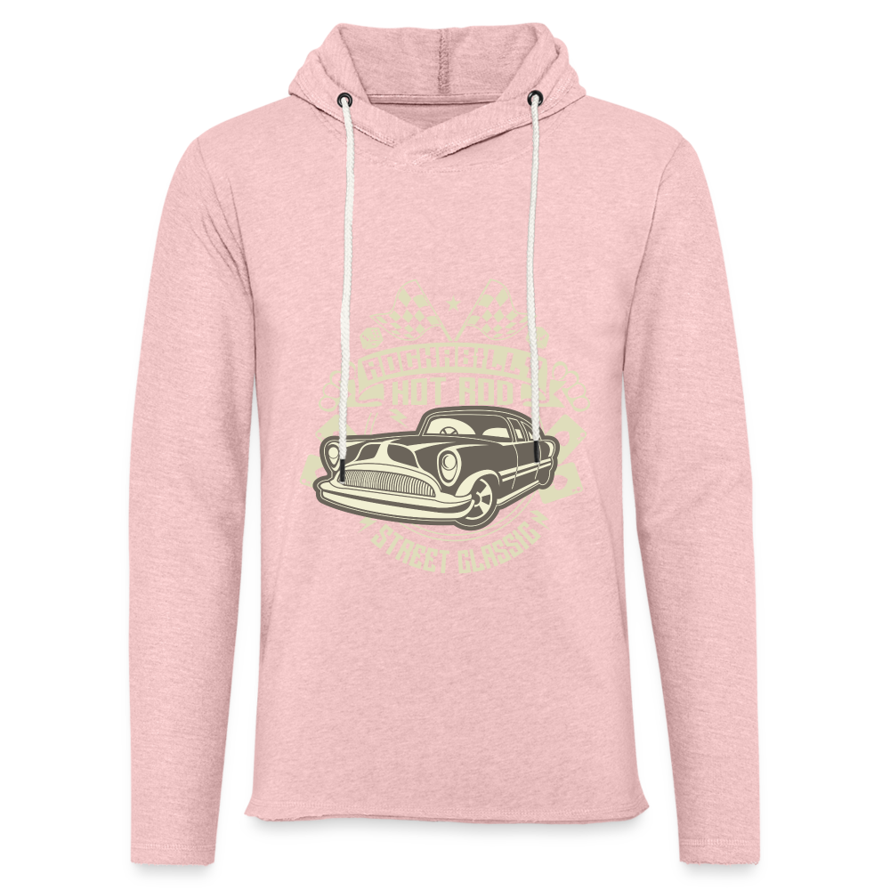 Unisex Lightweight Terry Hoodie - cream heather pink