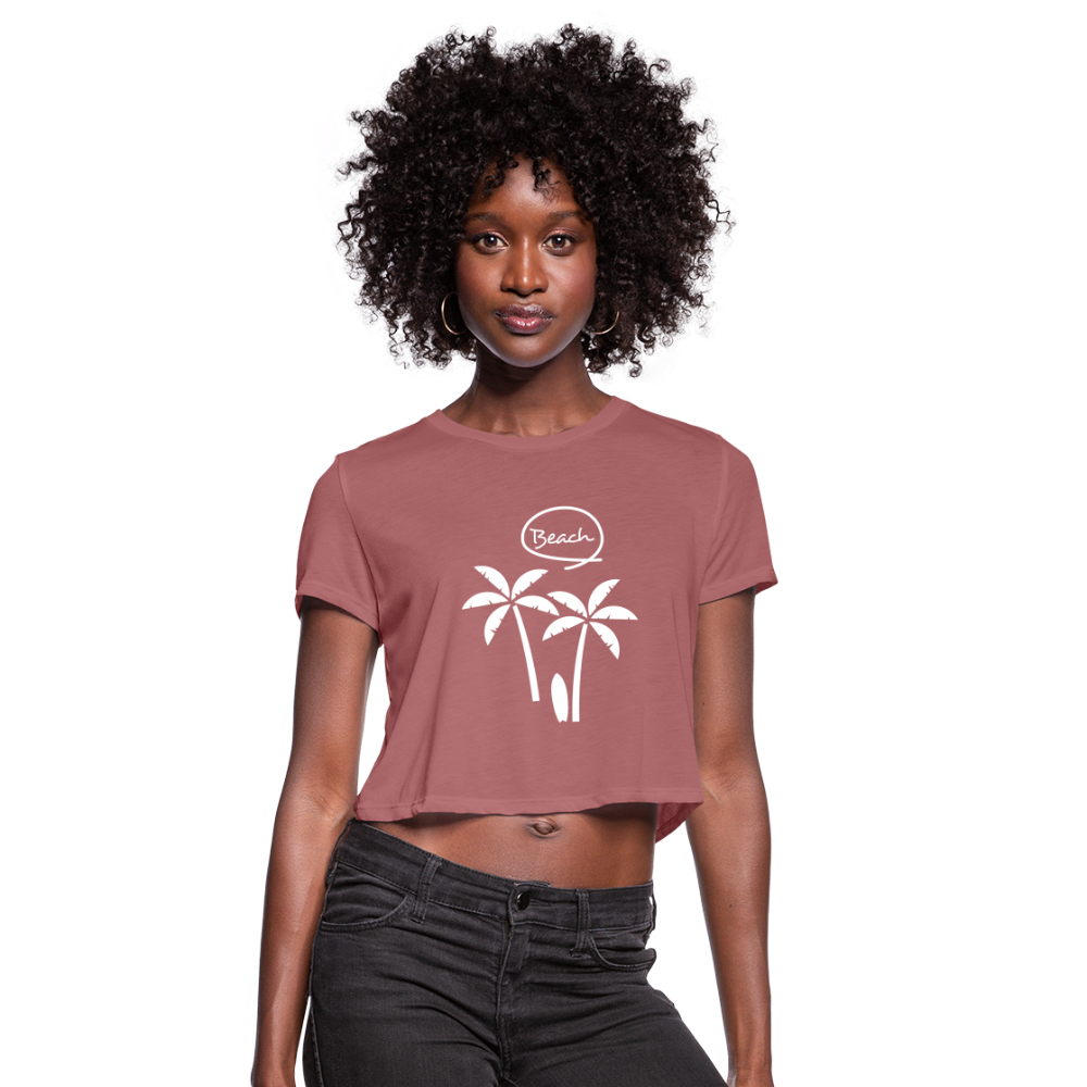 Women's Cropped T-Shirt - mauve