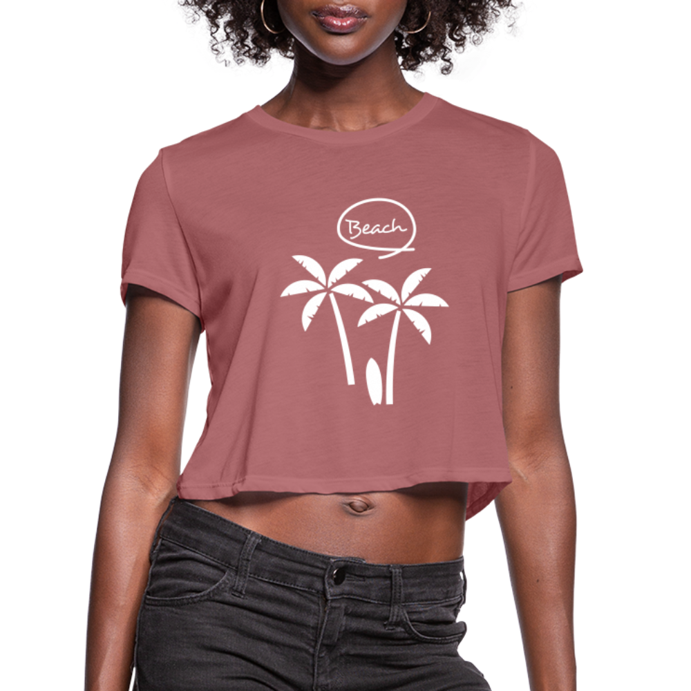 Women's Cropped T-Shirt - mauve