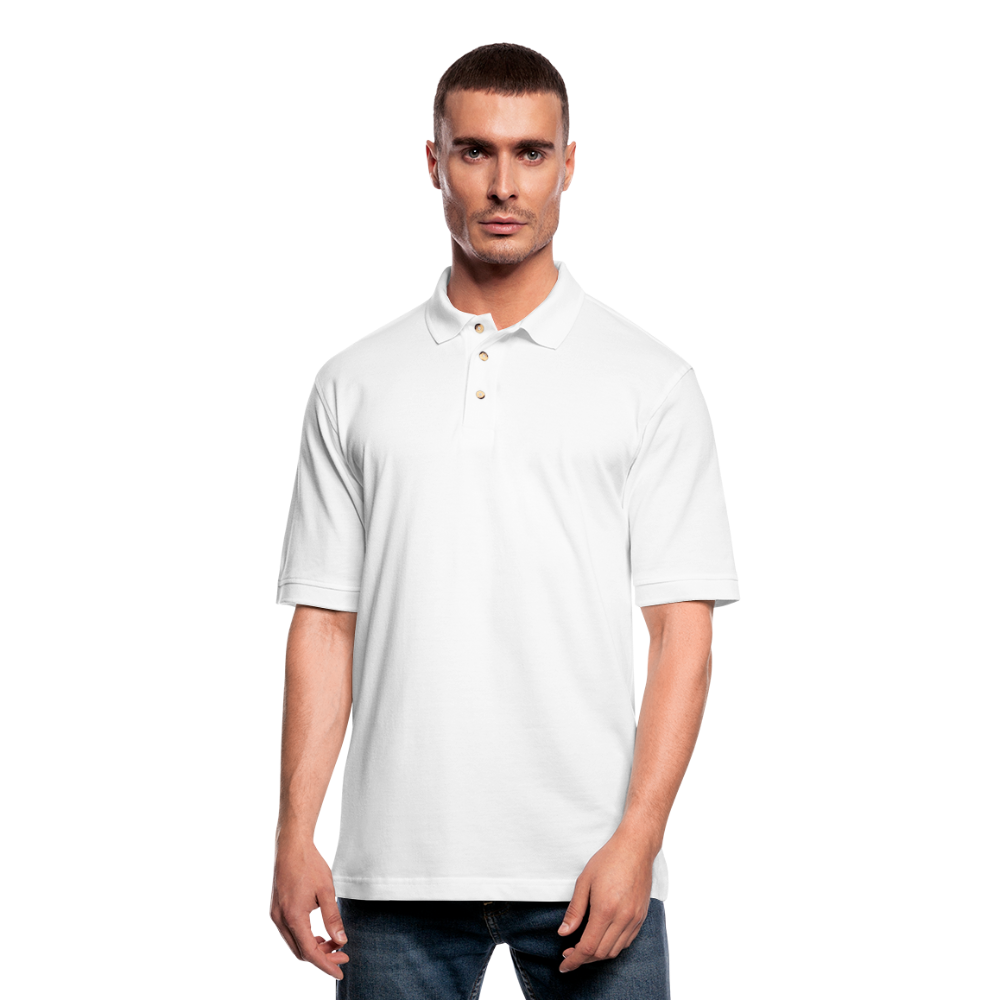 Men's Pique Polo Shirt - white