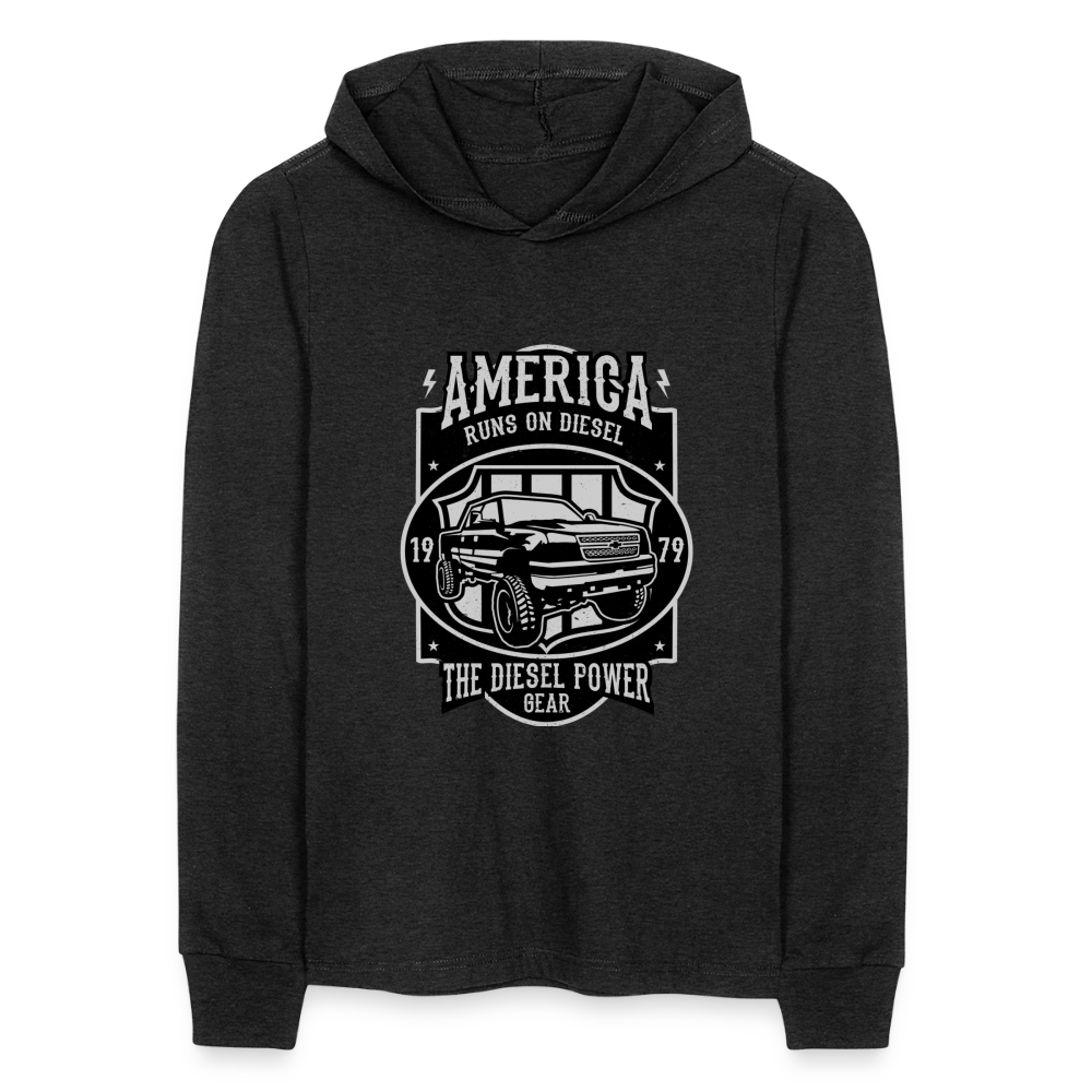 Unisex Long Sleeve Hoodie Shirt - heather black