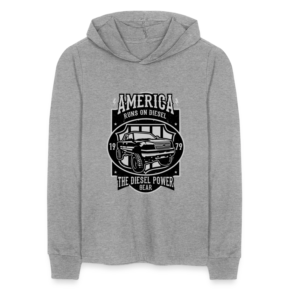 Unisex Long Sleeve Hoodie Shirt - heather grey