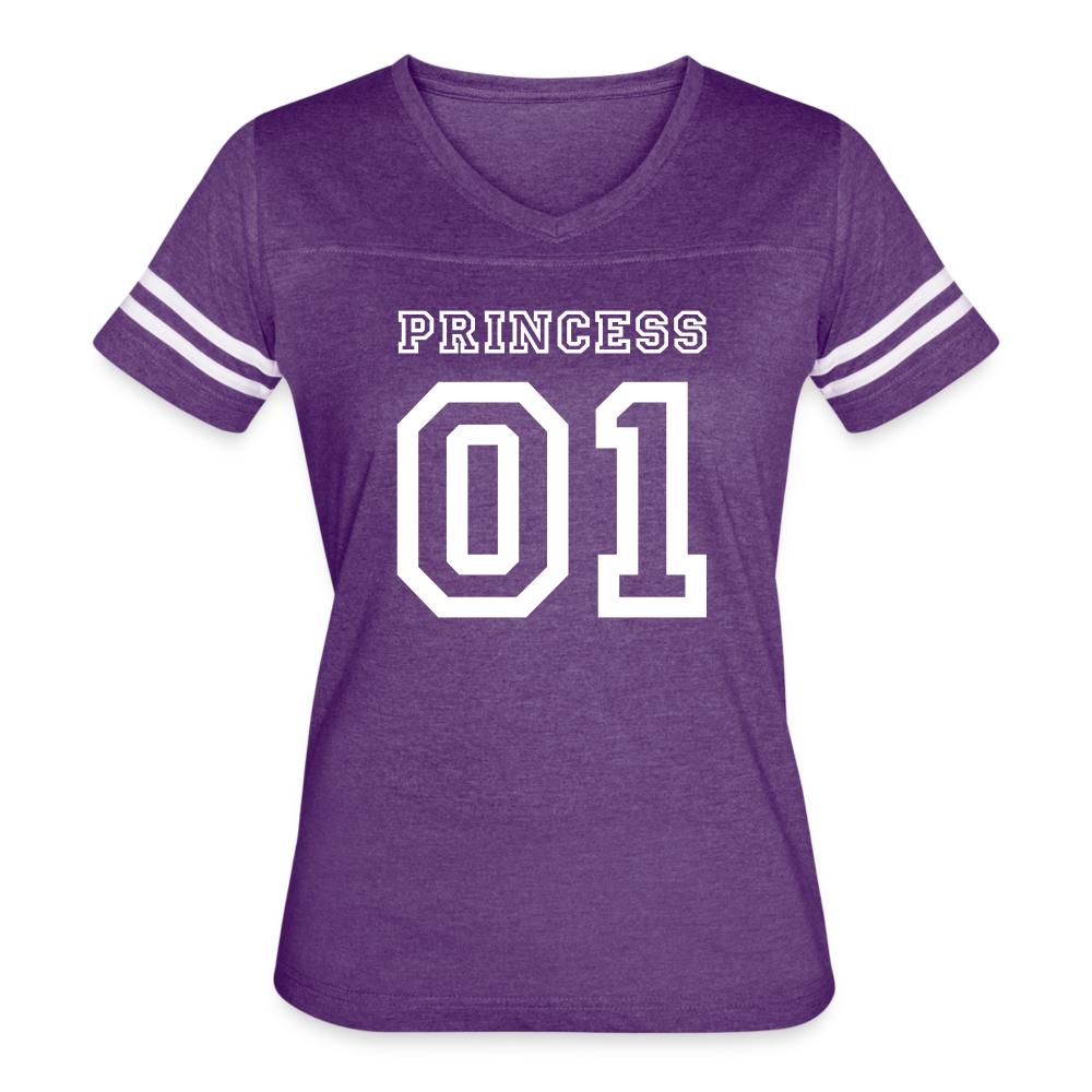 Women’s Vintage Sport T-Shirt - vintage purple/white