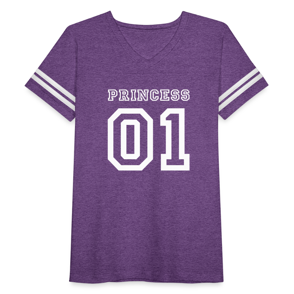 Women’s Vintage Sport T-Shirt - vintage purple/white