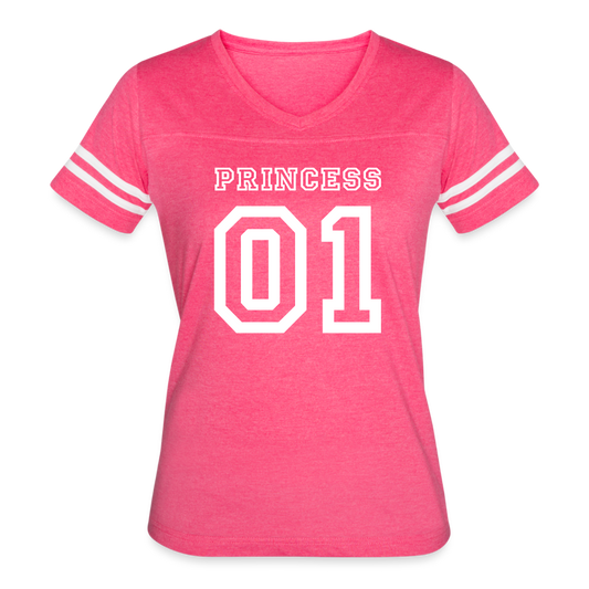 Women’s Vintage Sport T-Shirt - vintage pink/white