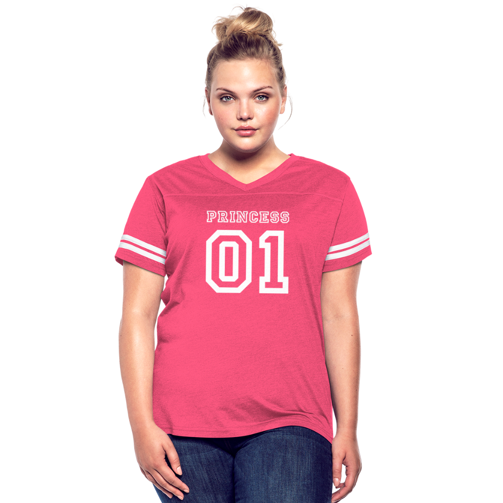 Women’s Vintage Sport T-Shirt - vintage pink/white