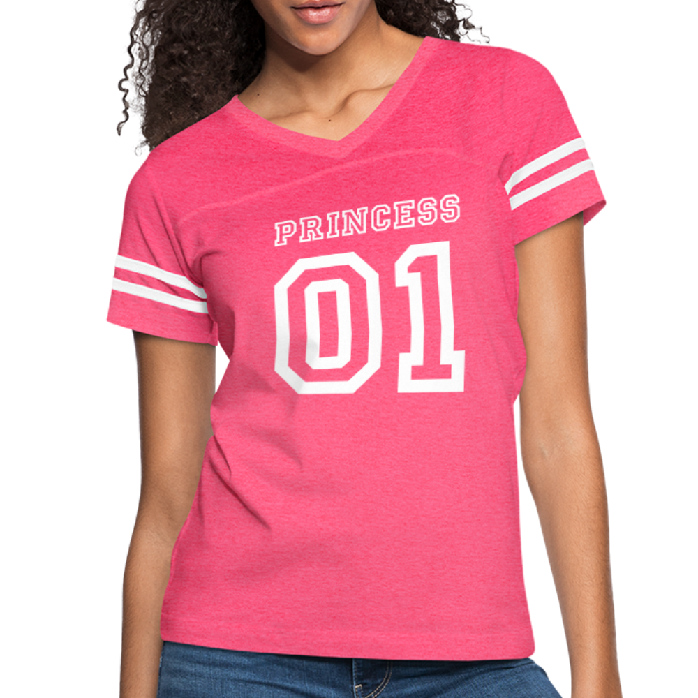 Women’s Vintage Sport T-Shirt - vintage pink/white