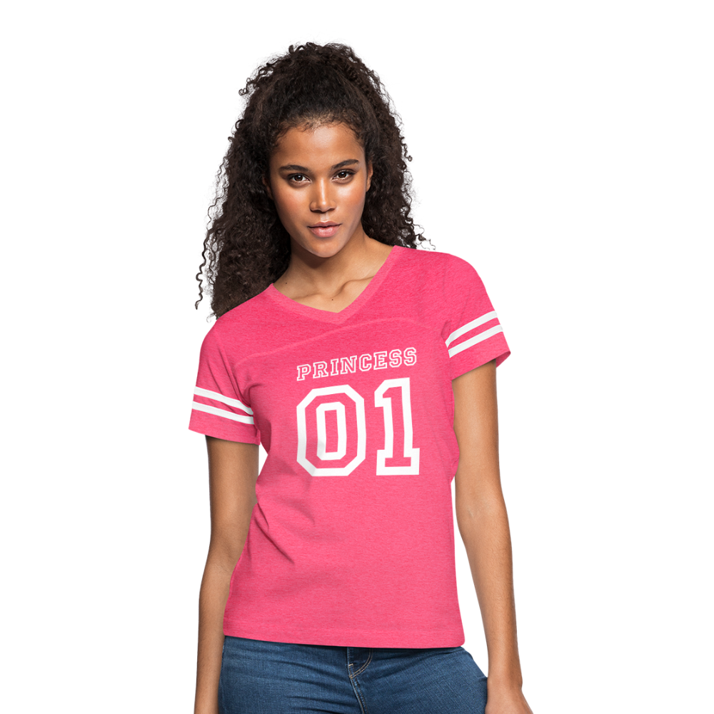 Women’s Vintage Sport T-Shirt - vintage pink/white