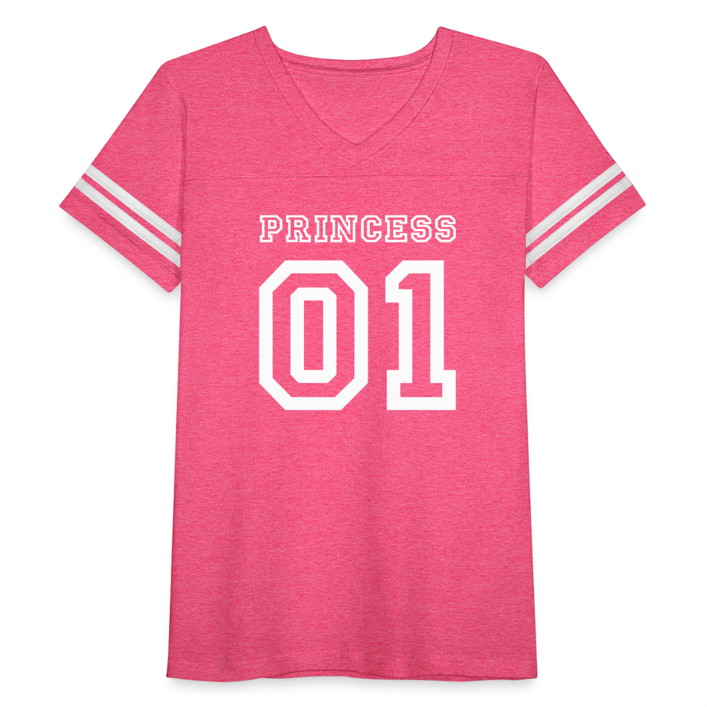 Women’s Vintage Sport T-Shirt - vintage pink/white