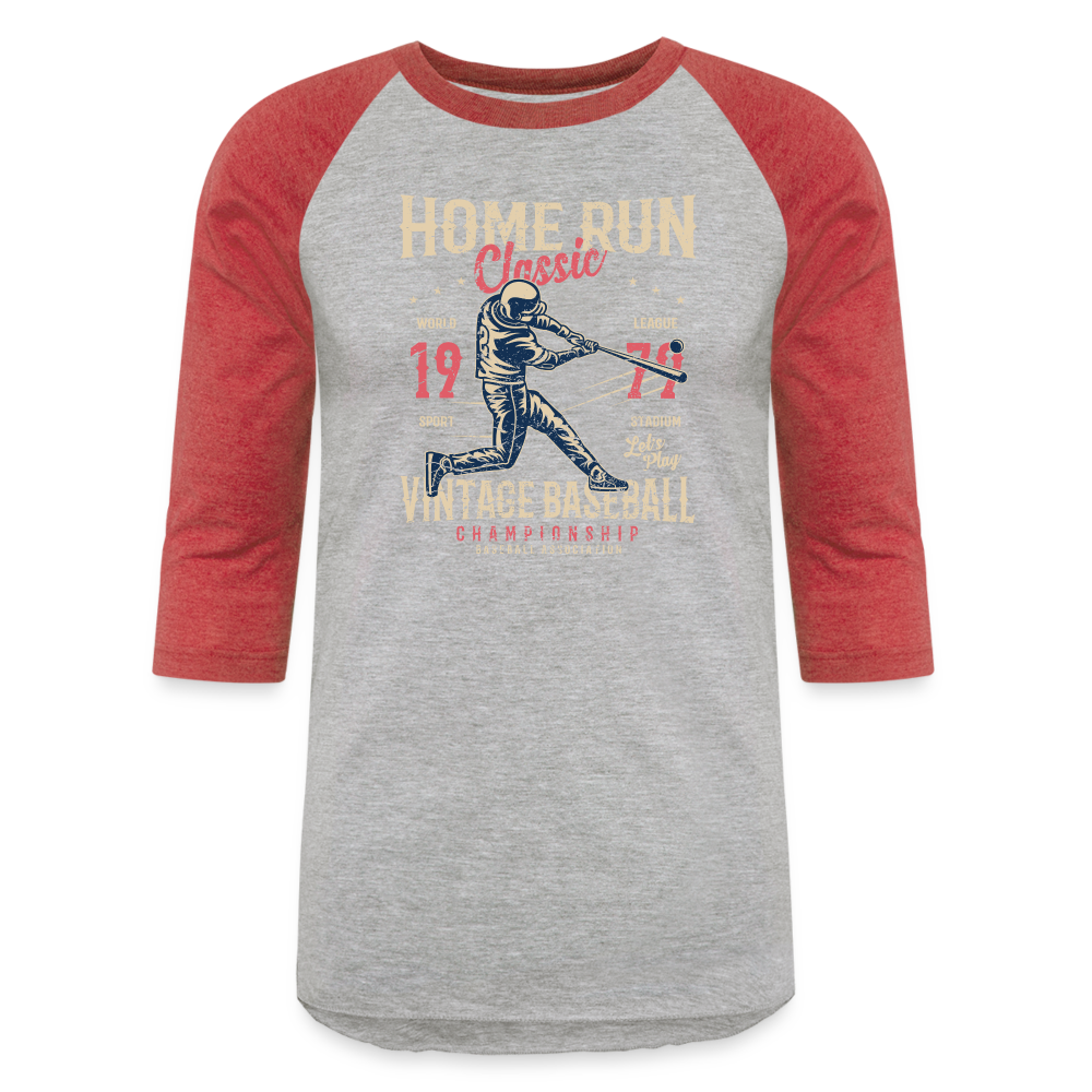 Baseball T-Shirt - heather gray/red