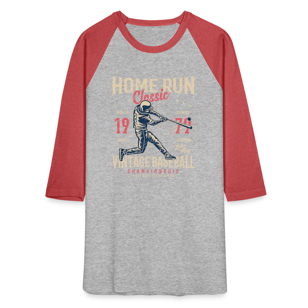 Baseball T-Shirt - heather gray/red